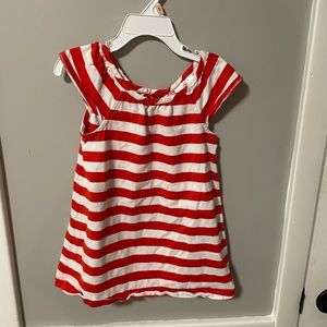 Hanna Andersson red/white striped dress sz 90